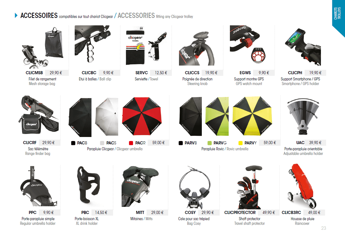 CLICGEAR 8 ACCESORIOS
